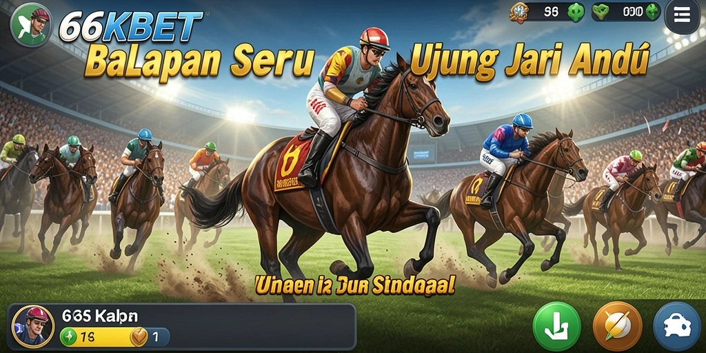 Screenshot 66KBET menampilkan aksi balapan yang mendebarkan.
