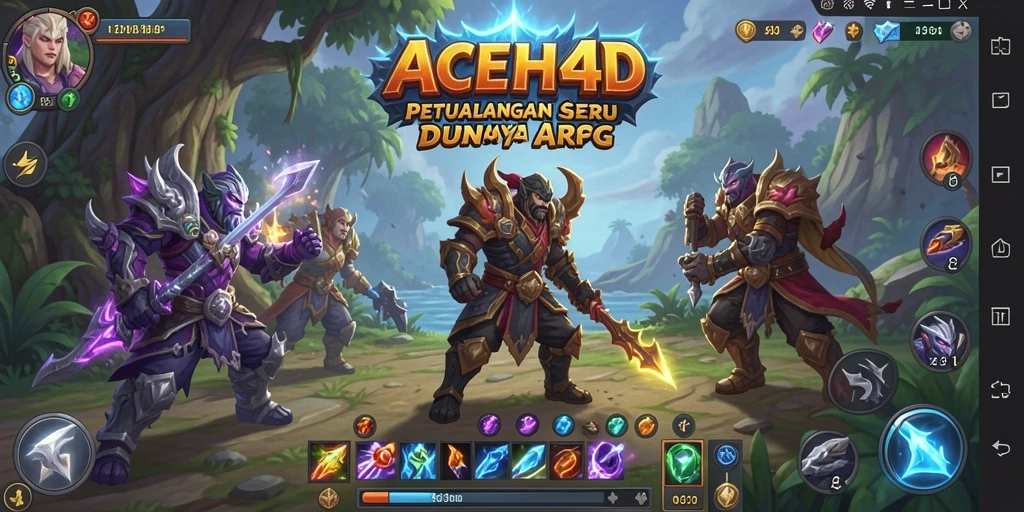 Menampilkan aksi seru dalam pertempuran ARPG.