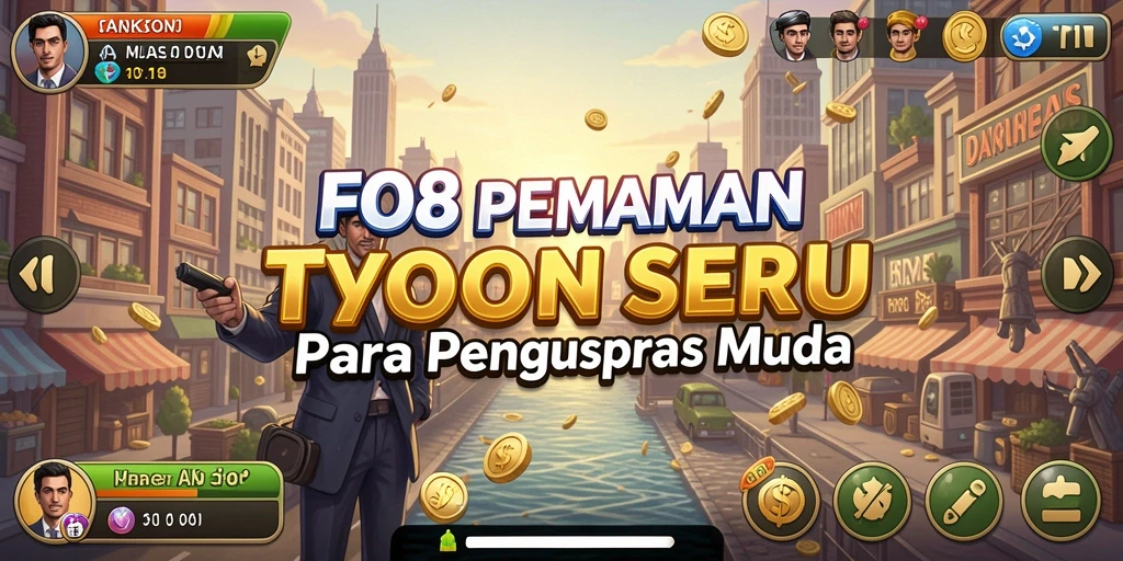 Screenshot gameplay FO8 menampilkan aksi seru saat mengelola bisnis Tycoon.