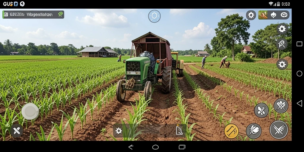 Screenshot GUS77 menampilkan gameplay pertanian yang menyenangkan dan interaktif.
