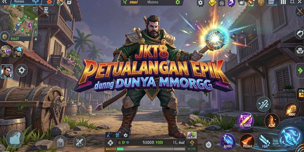 Tampilan gameplay dinamis dan mengesankan dalam JKT8.