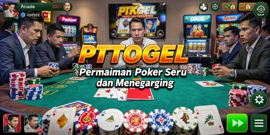 Tampilan menarik dari gameplay Poker di PTTOGEL.
